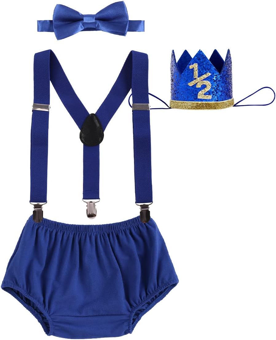 IBTOM CASTLE Baby Boy 12 Birthday Cake Smash Outfit