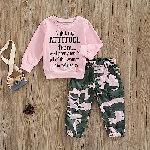 SAYOO Baby Girl - Funny Letter Sweatshirt PrintWritern