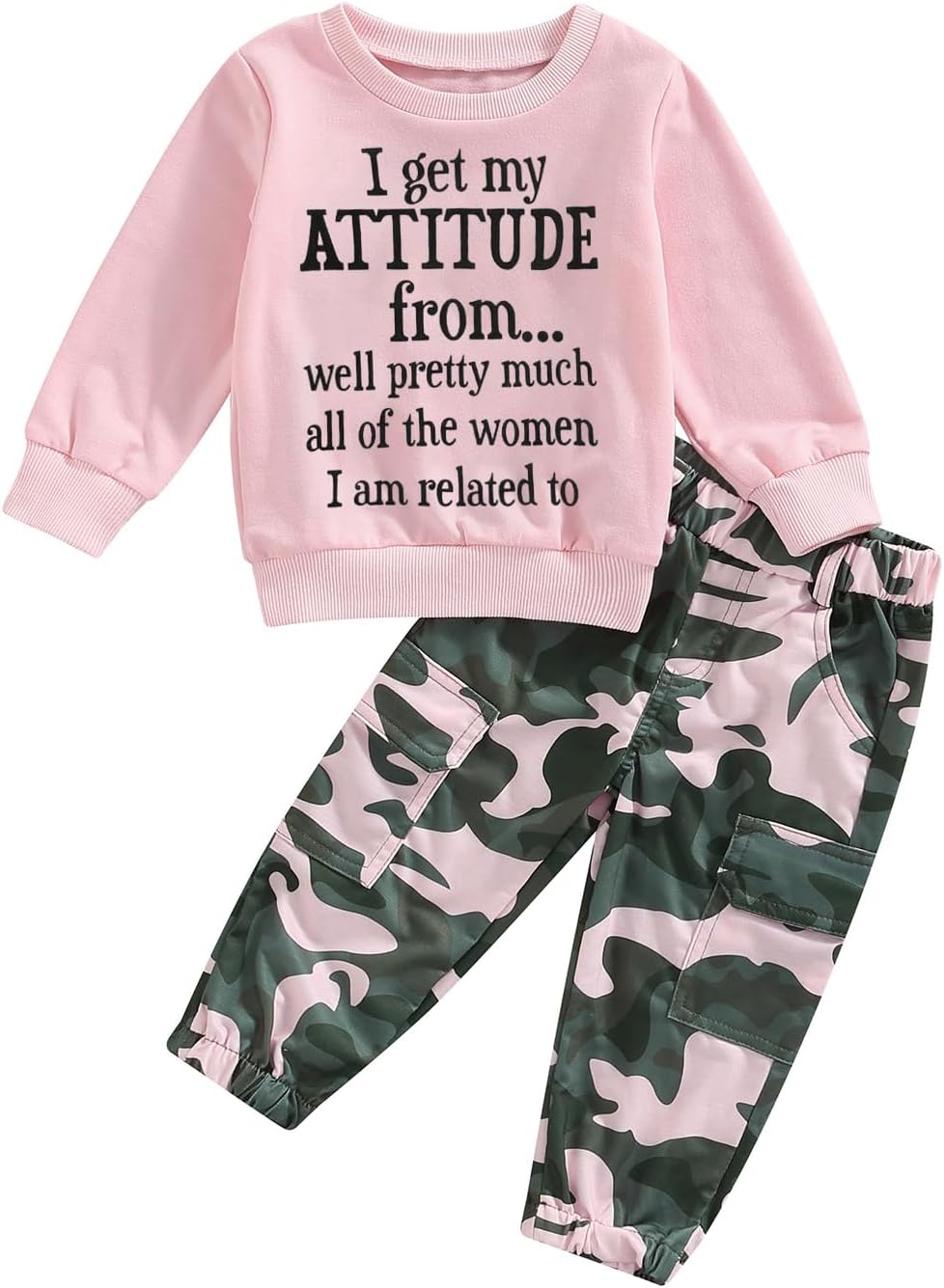 SAYOO Baby Girl - Funny Letter Sweatshirt PrintWritern