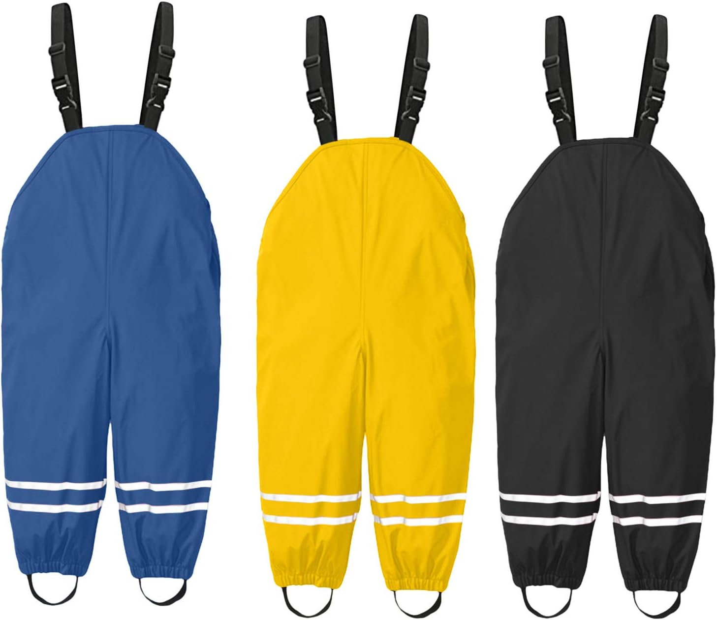 Kids Toddler Waterproof Rain Bib Overalls for Boys Girls