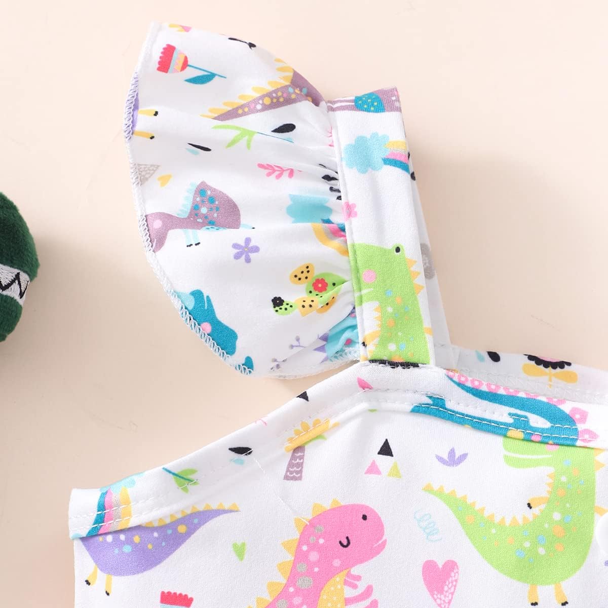 2-Pack Dinosaur-Ruffled Leopard Child Outfits