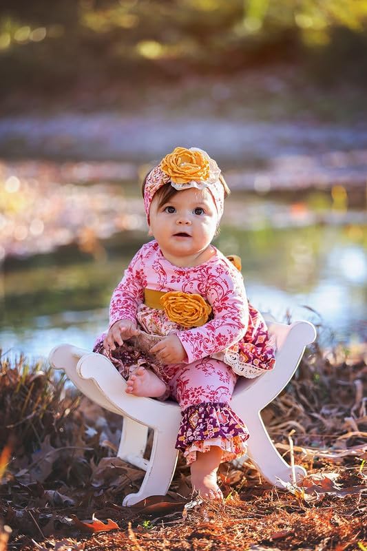 Haute Baby Cranberry Floral Swing Set - Perfect for Toddlers in Plum