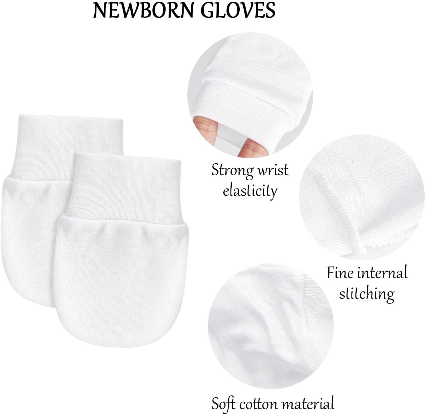 Baby Soft mittens no Scratch for Toddlers 0-6 months