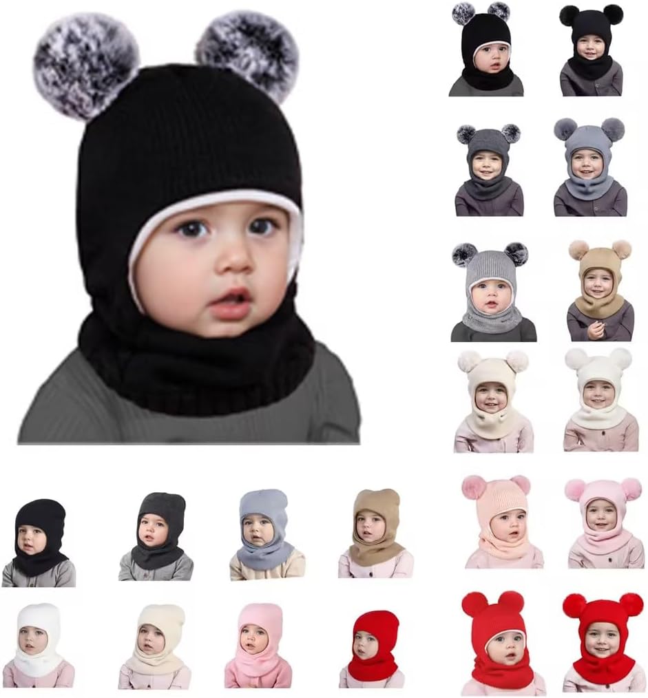Winter Bear Hat Set for Toddler