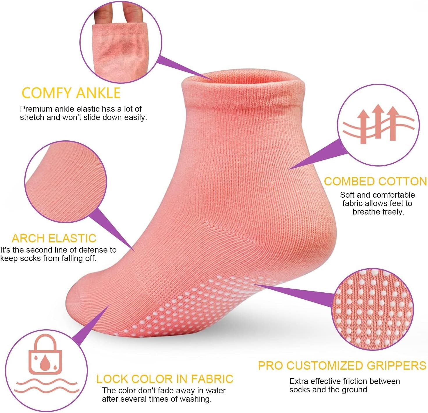 Safe and Soft Non-Slip Socks for Babies and Kids