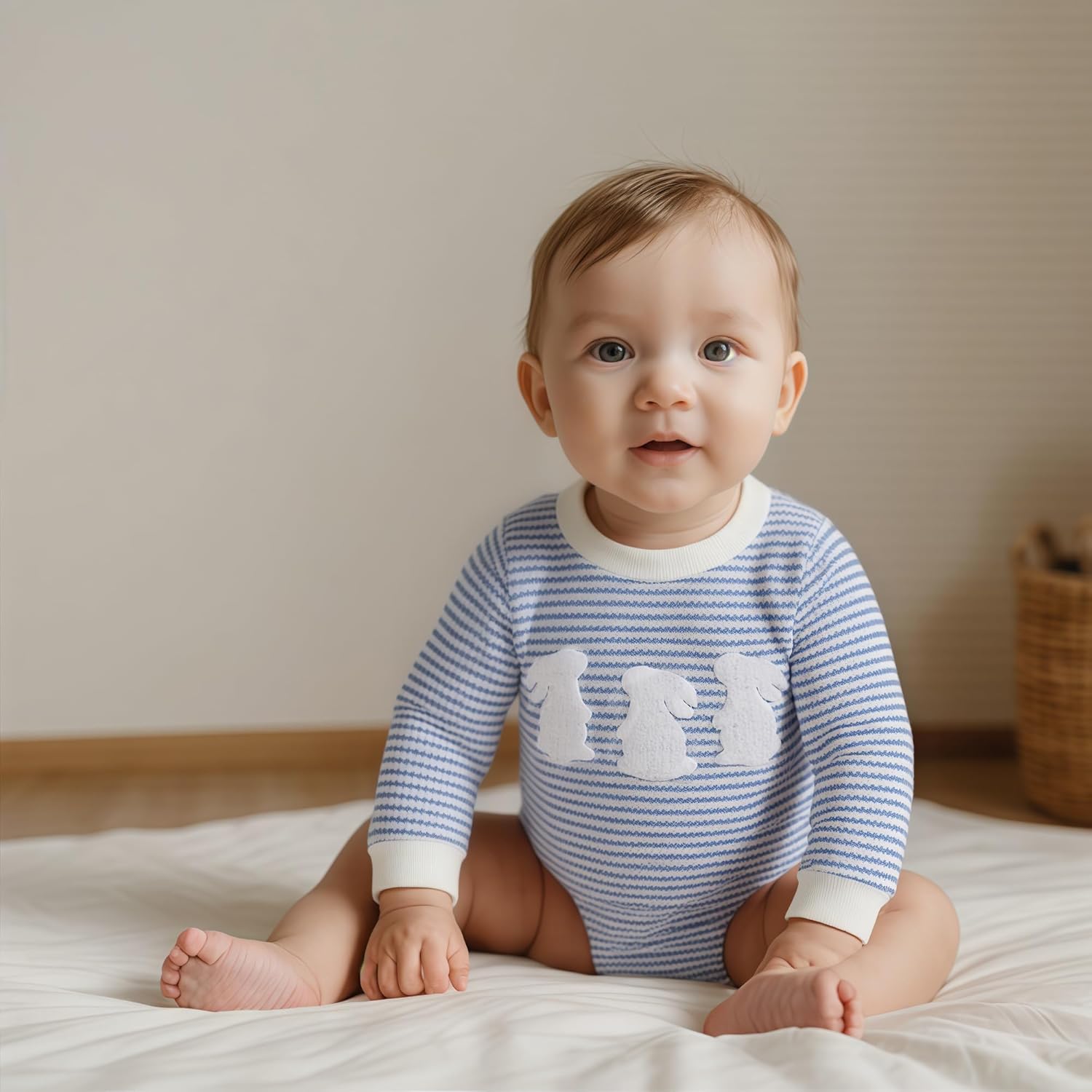 VisGogo Baby HeartClover Sweater Romper - St Patricks Day - 100 Soft Cotton