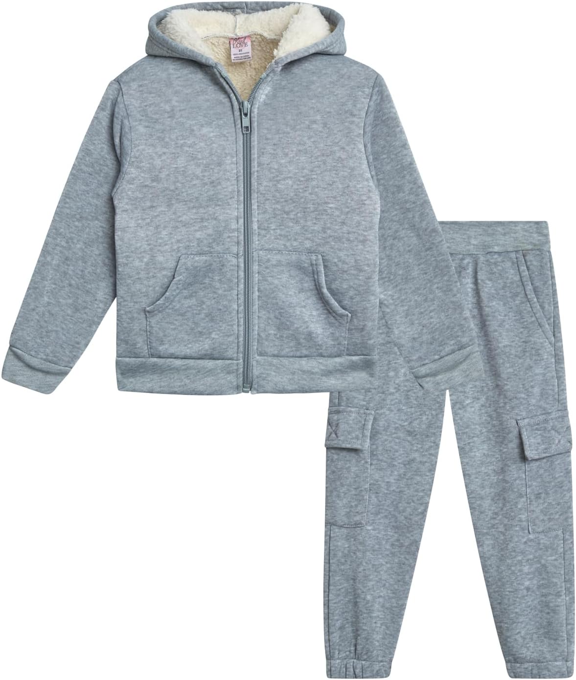 Real Love Baby Girls Jogger Set - Cozy 2-Piece Fleece Set