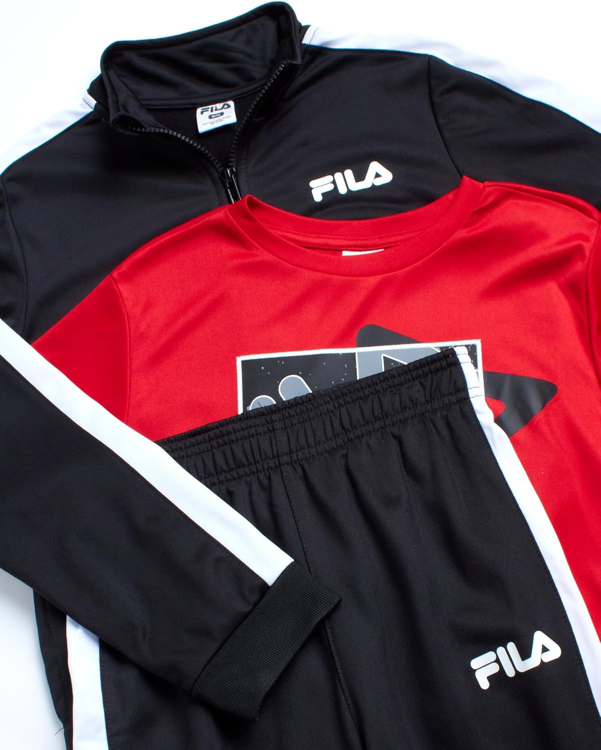 FILA Boys Athletic Tracksuit Set - 3-Piece Collection for Kids