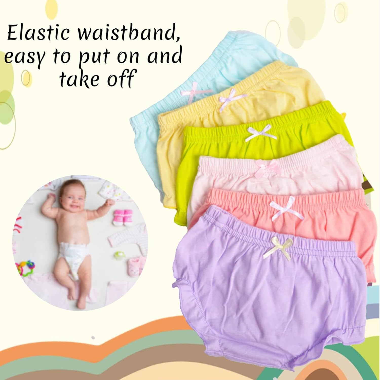 Baby Bloomers for Toddler Girls - Soft Comfortable Eco-Friendly
