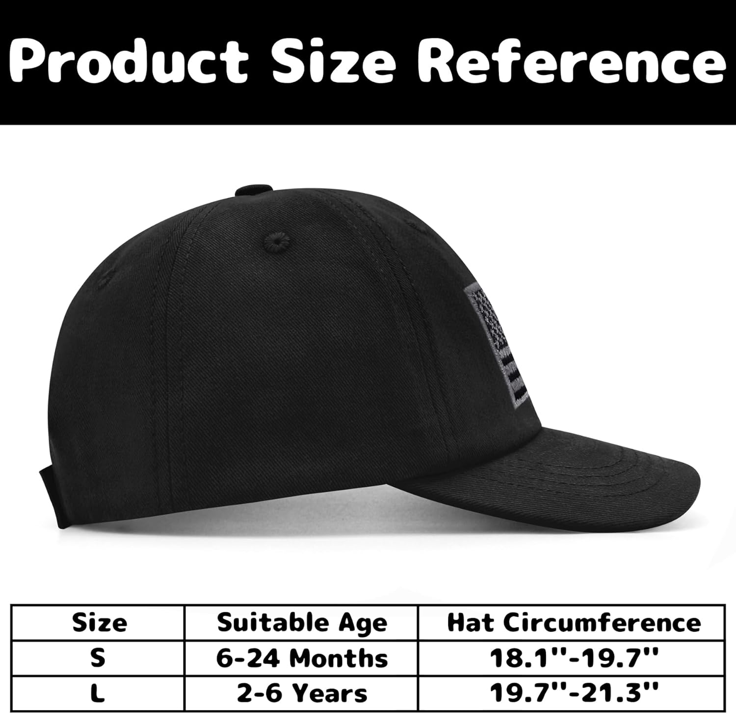 Olreco Toddler Baseball Cap with USA Flag Design