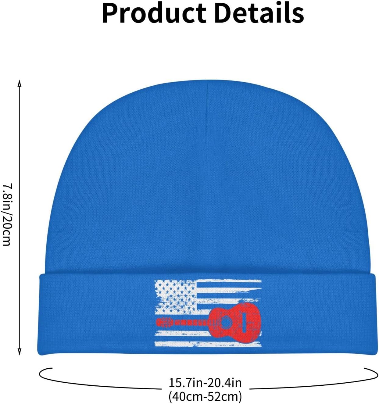 IRON1974 Guitarist USA Flag Baby Beanie Cap