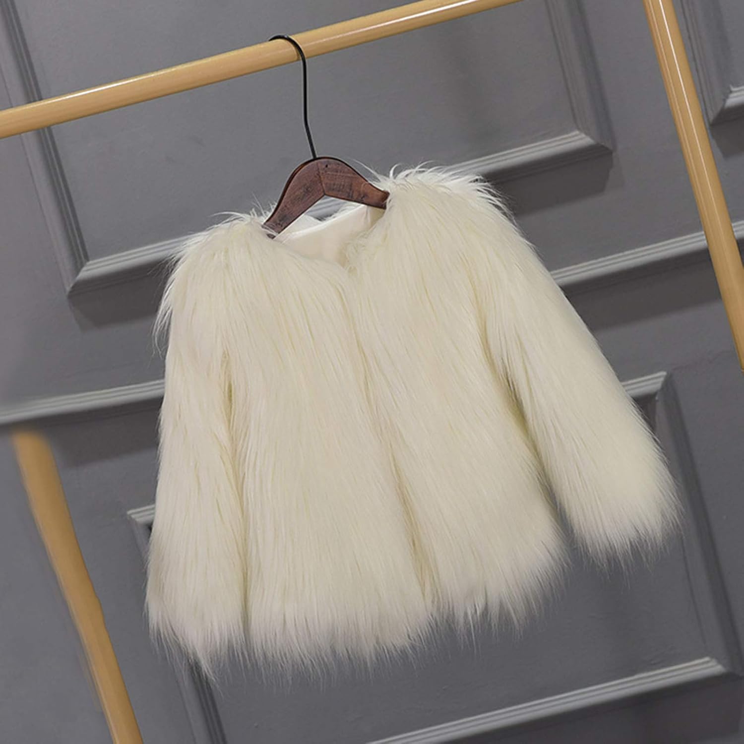 Cozy warm faux-fur jacket for toddlers and kids US