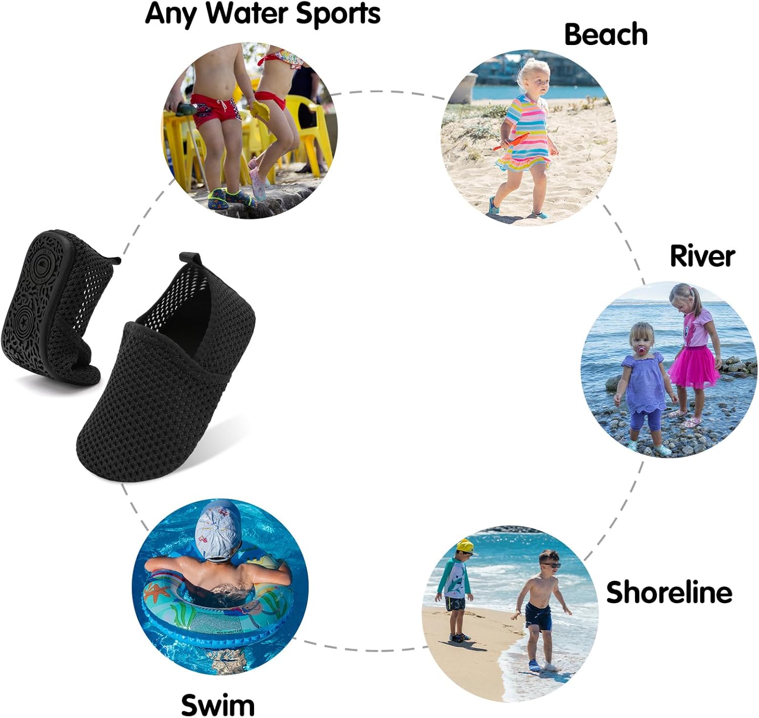 Quick-Dry Adjustable Toddler Water Shoes for Kids