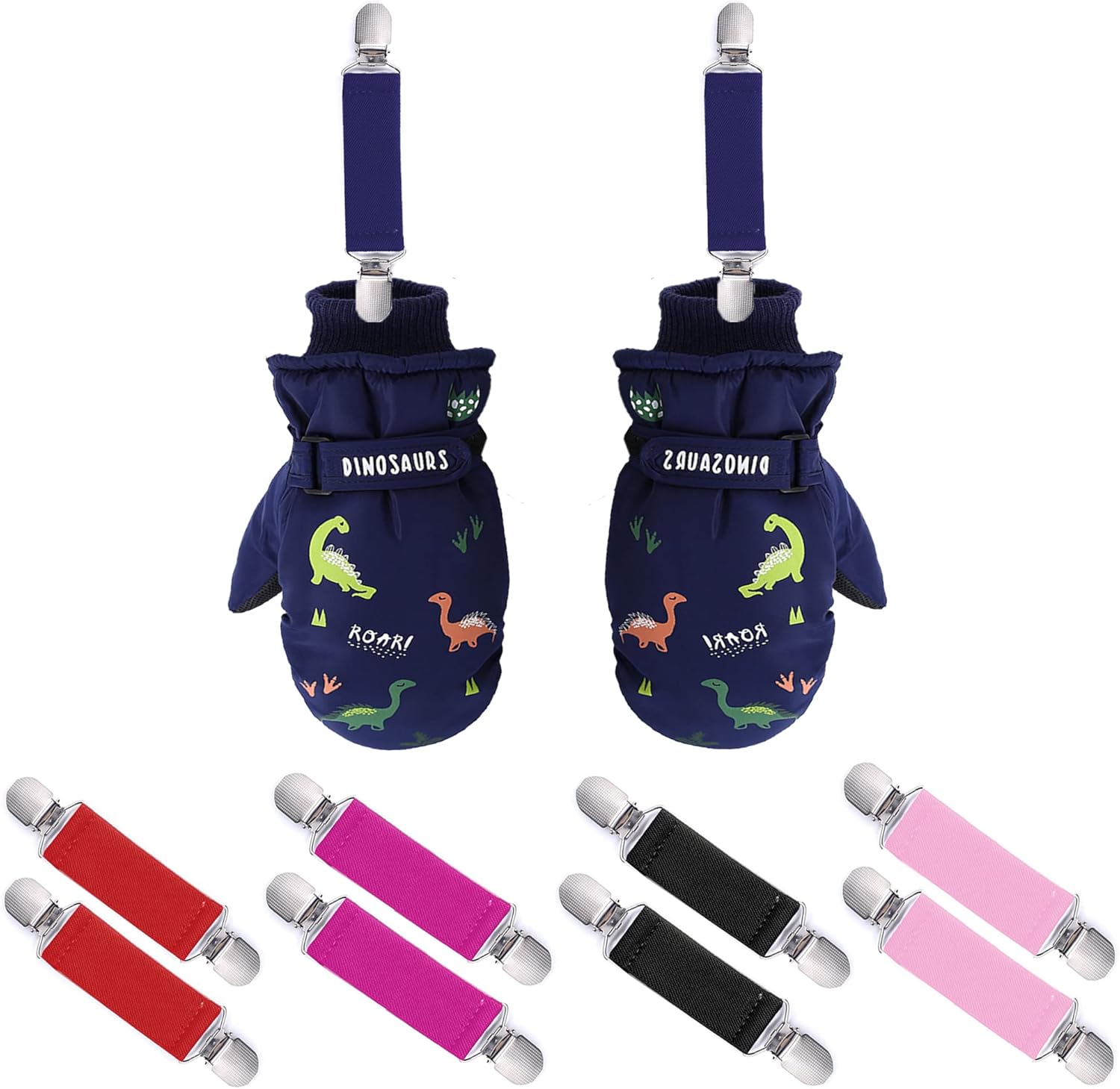 SS Stainless Steel Gloves Clips for Kids Warm Winter Accessories