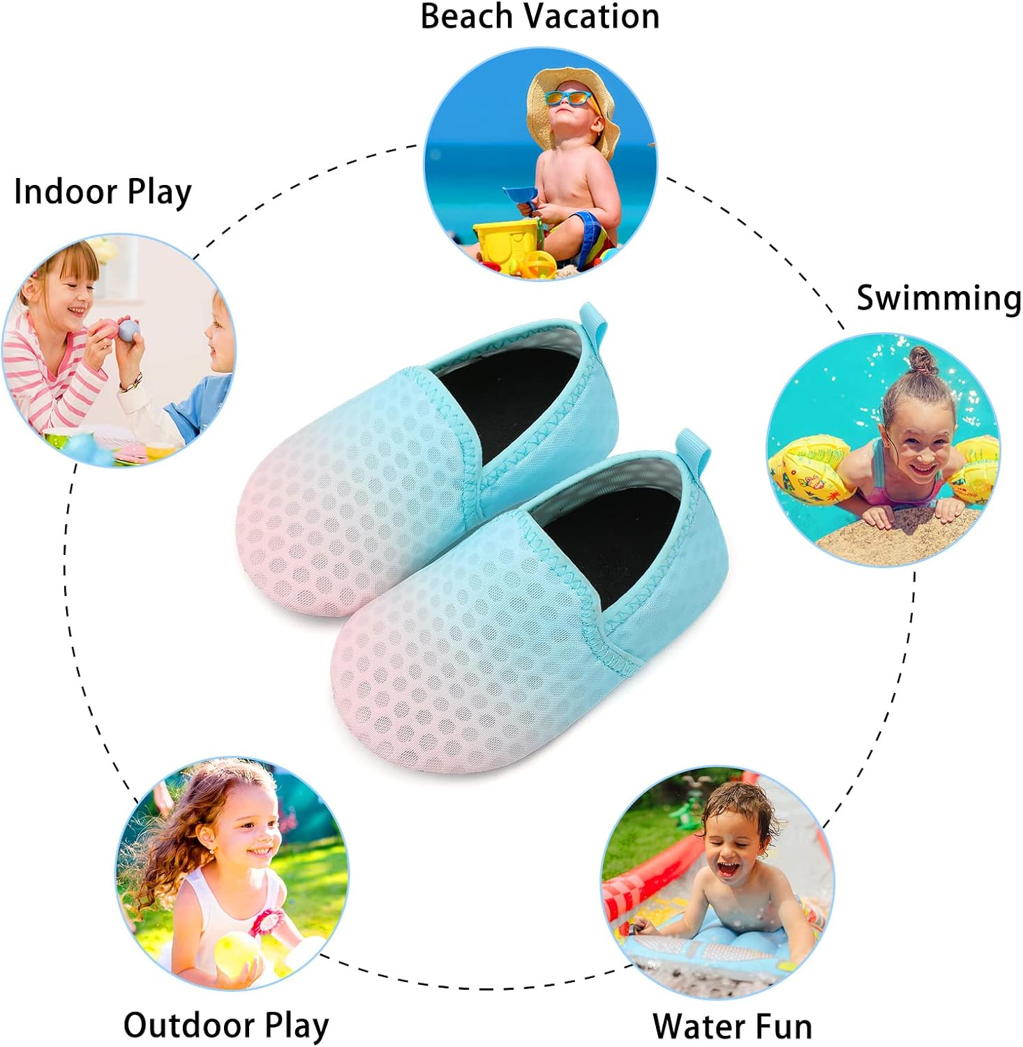 Lefflow Toddler SlippersQuick Dry Non-Slip