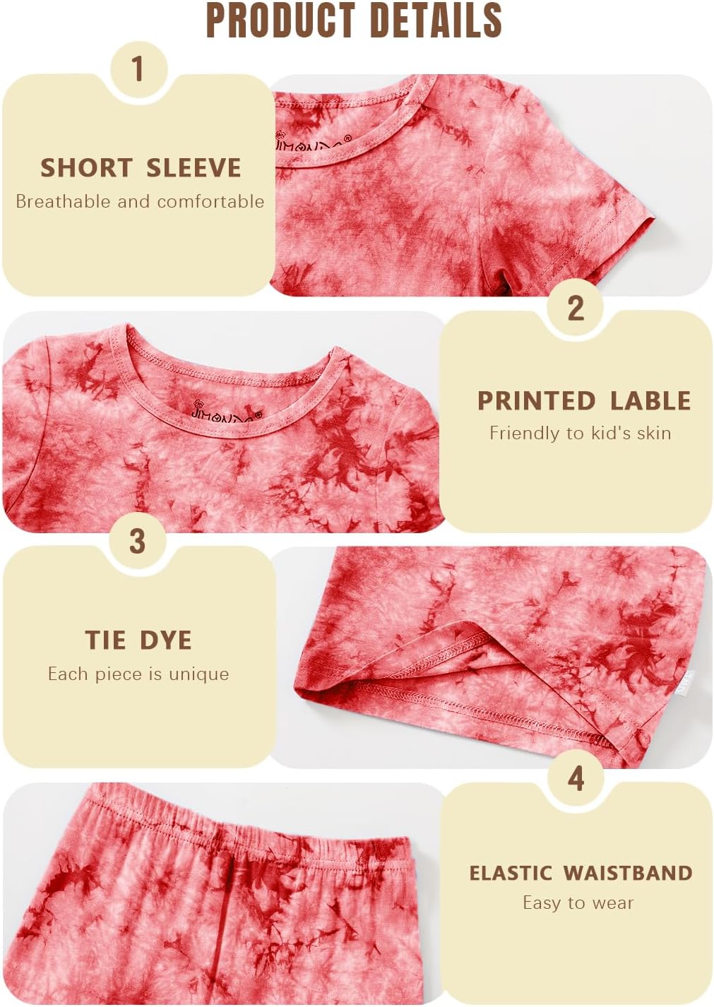 Jimonda Baby Toddler Tie-Dye Pajama Set