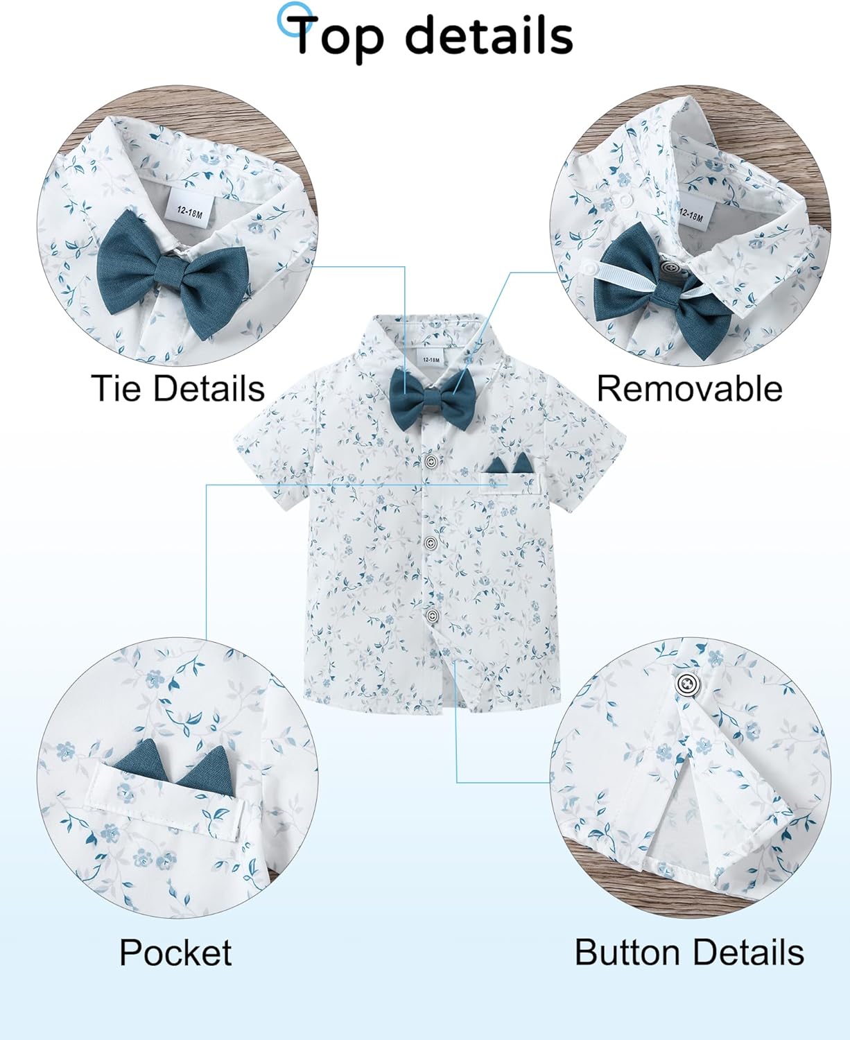 YALLET Toddler Boys Formal Outfit Set
