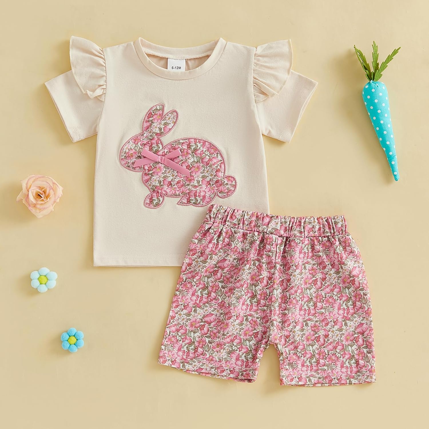 Toddler Girl 4th of July Top and Shorts Set