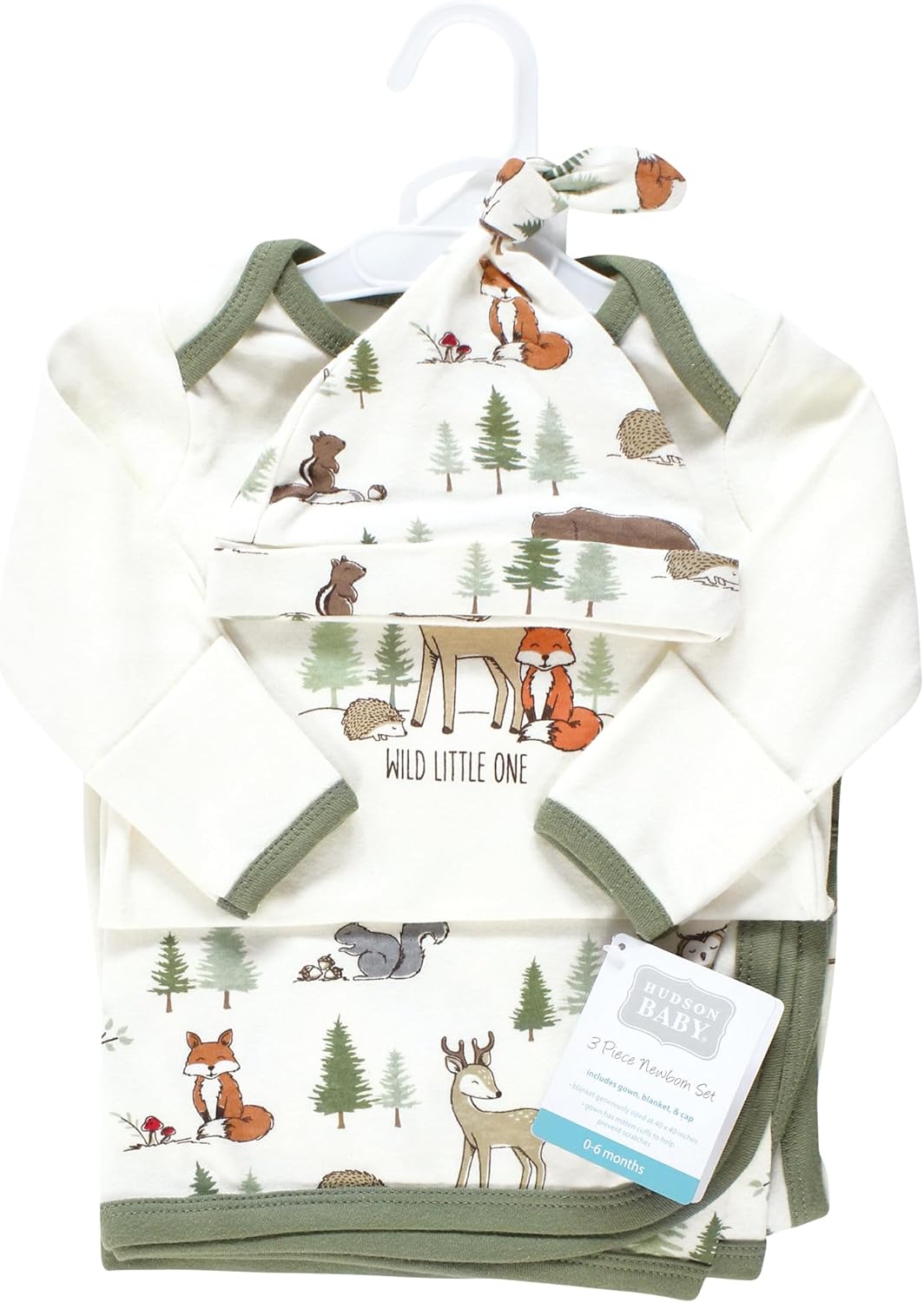 Hudson Baby Toddler Gown Swap Set - Cozy Design Easy Changing 0-6 Months