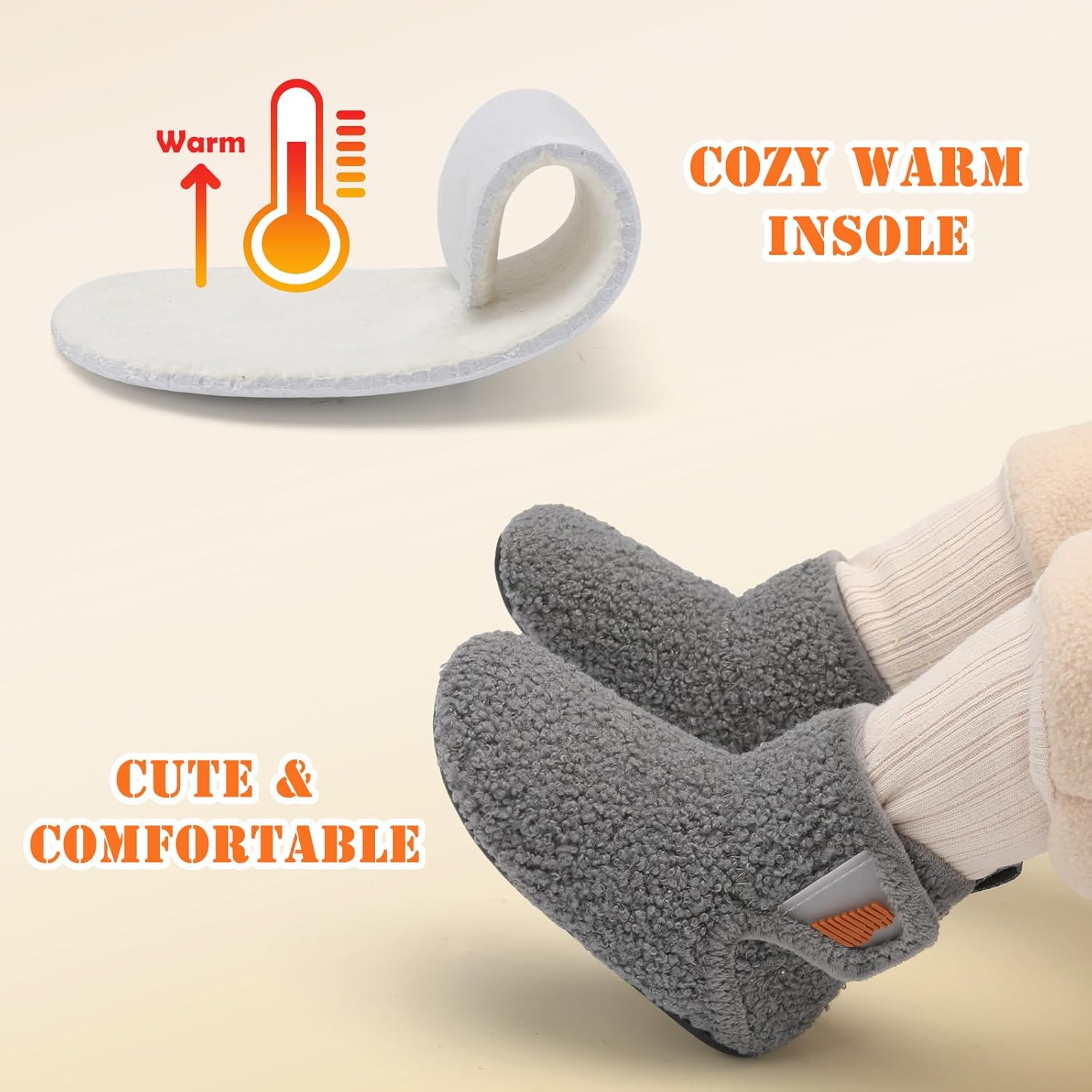 BARERUN Toddler Slippers