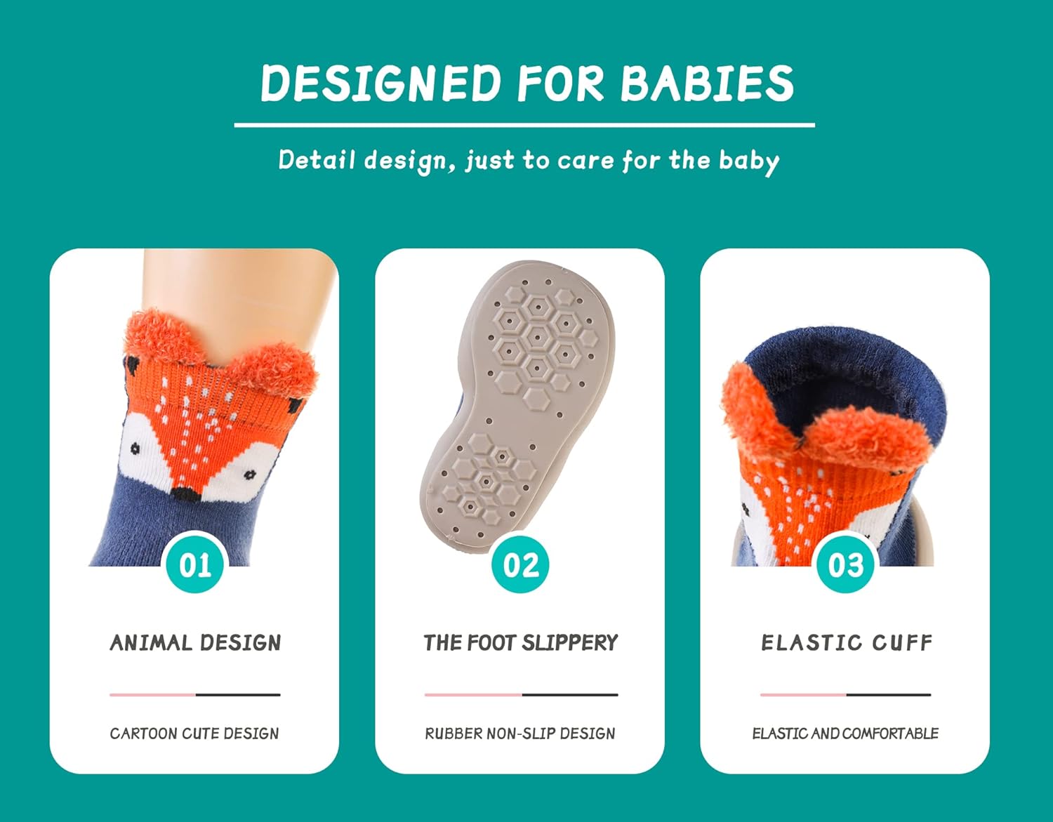 Eecom Toddler Non-Slip Socks for Safety and Comfort
