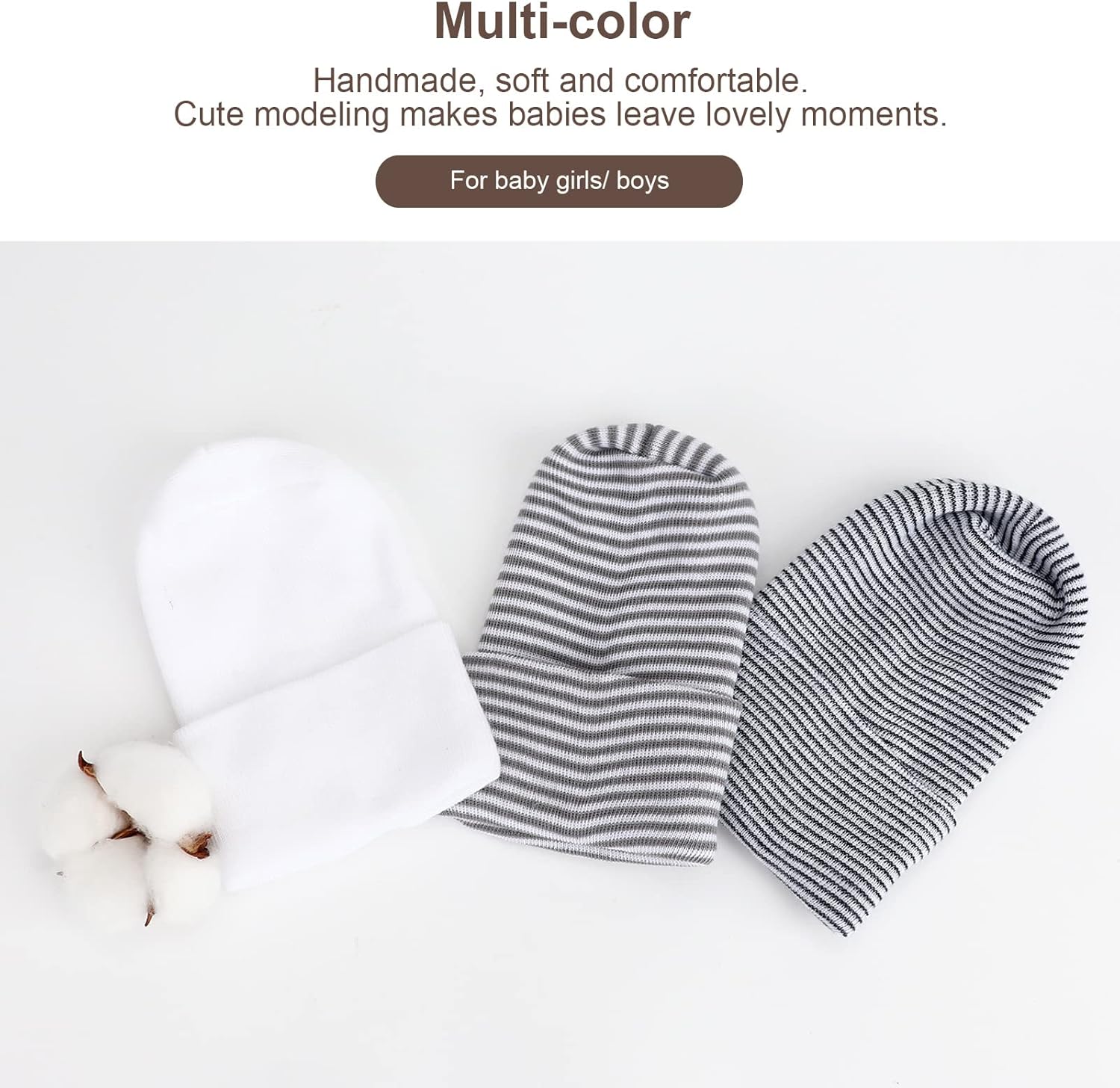Newborn Baby Hat Soft Stretchy Perfect for 0-3 Months