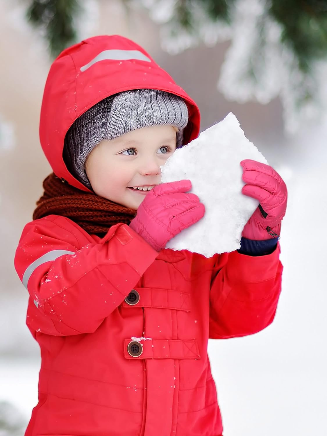 Boao Kids Winter Ski Gloves