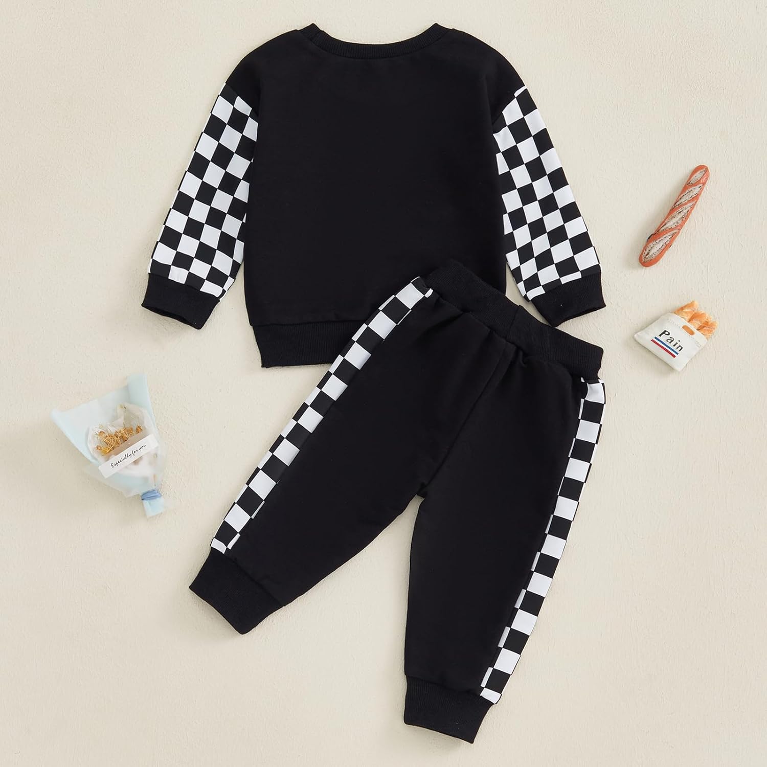 BeQeuewll Toddler Fall Winter 2-Piece Sweatsuit Set