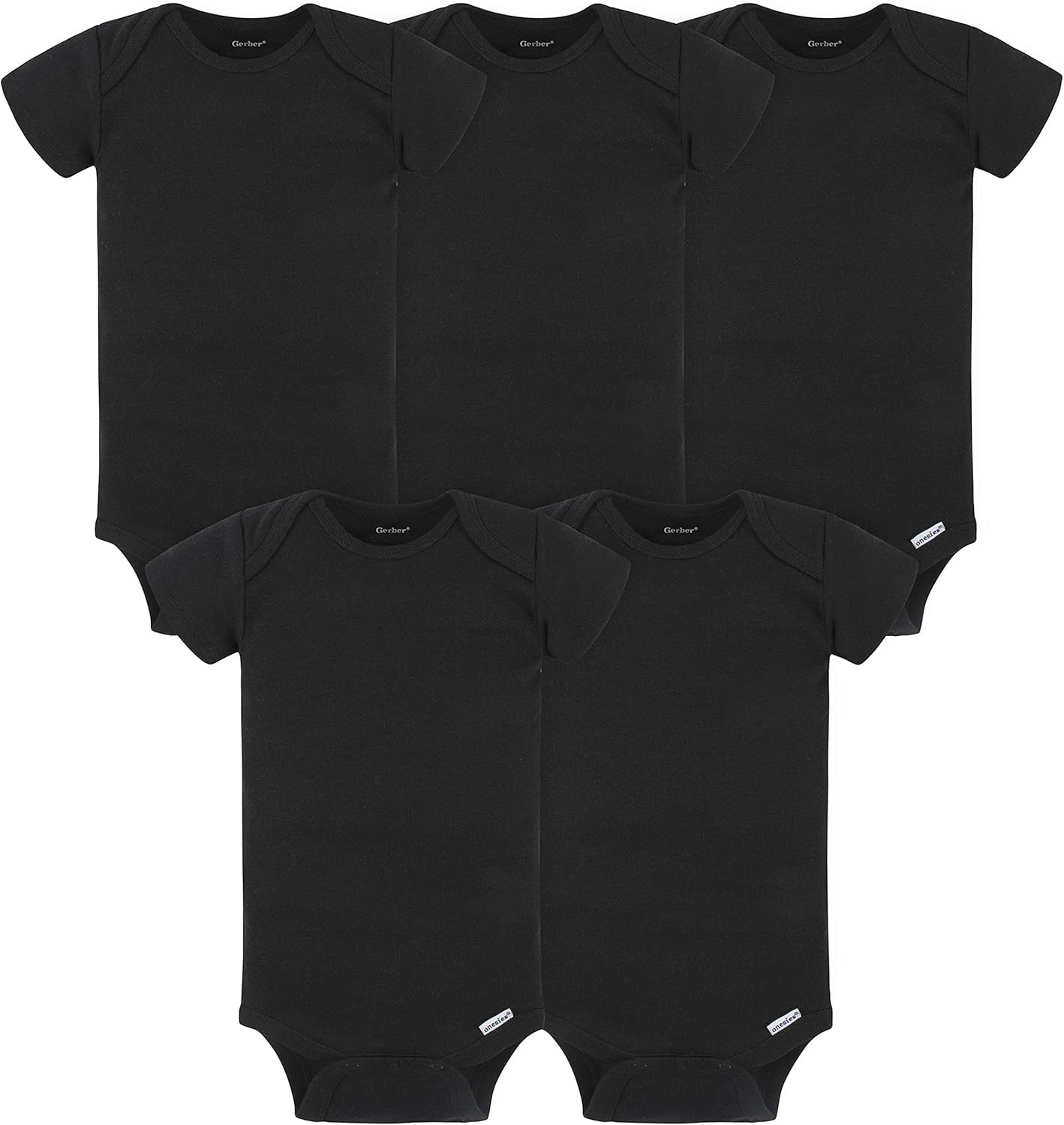 Gerber 5-Pack Solid Onesie Bodysuits Perfect for Little Ones