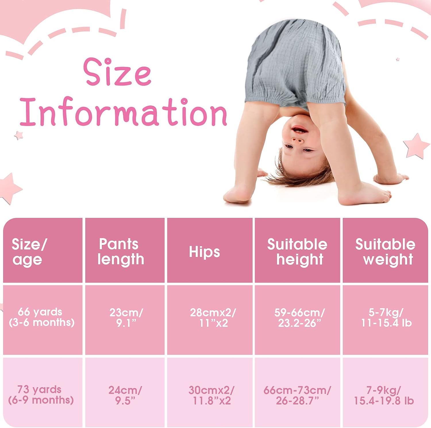 Sintege 5-Piece Summer Linen Bloomers for Kids Uns