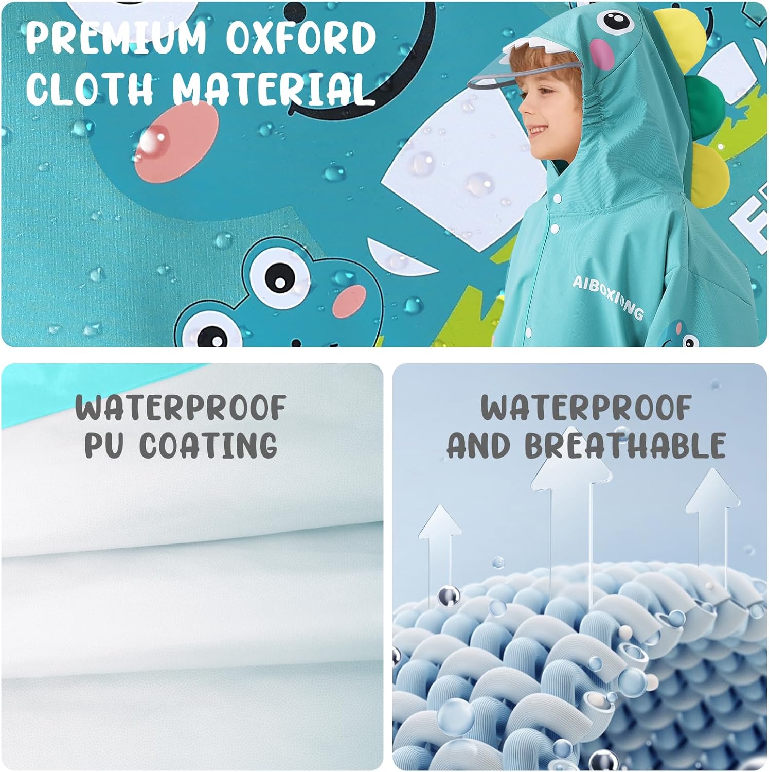 Trenovo Kids Waterproof Rain Coats