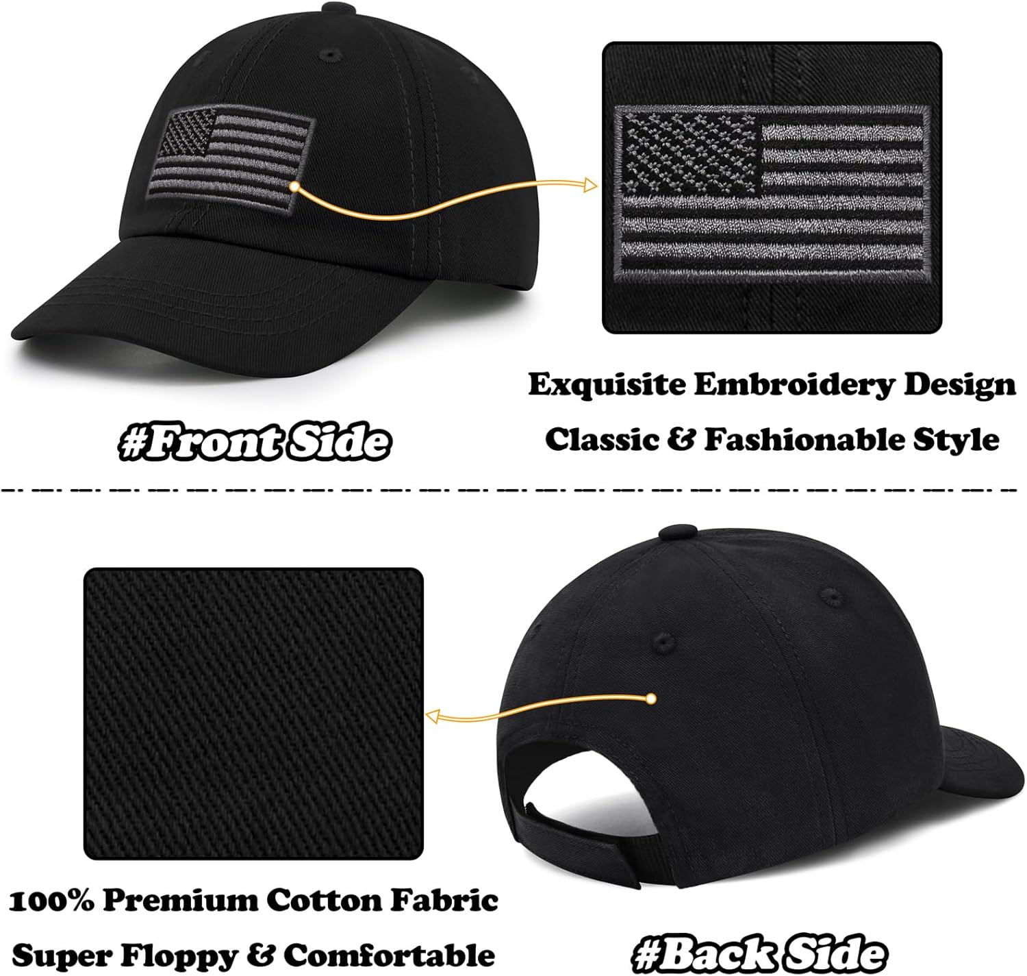 Perfect_sun grilled USA flag baseball cap for toddlers