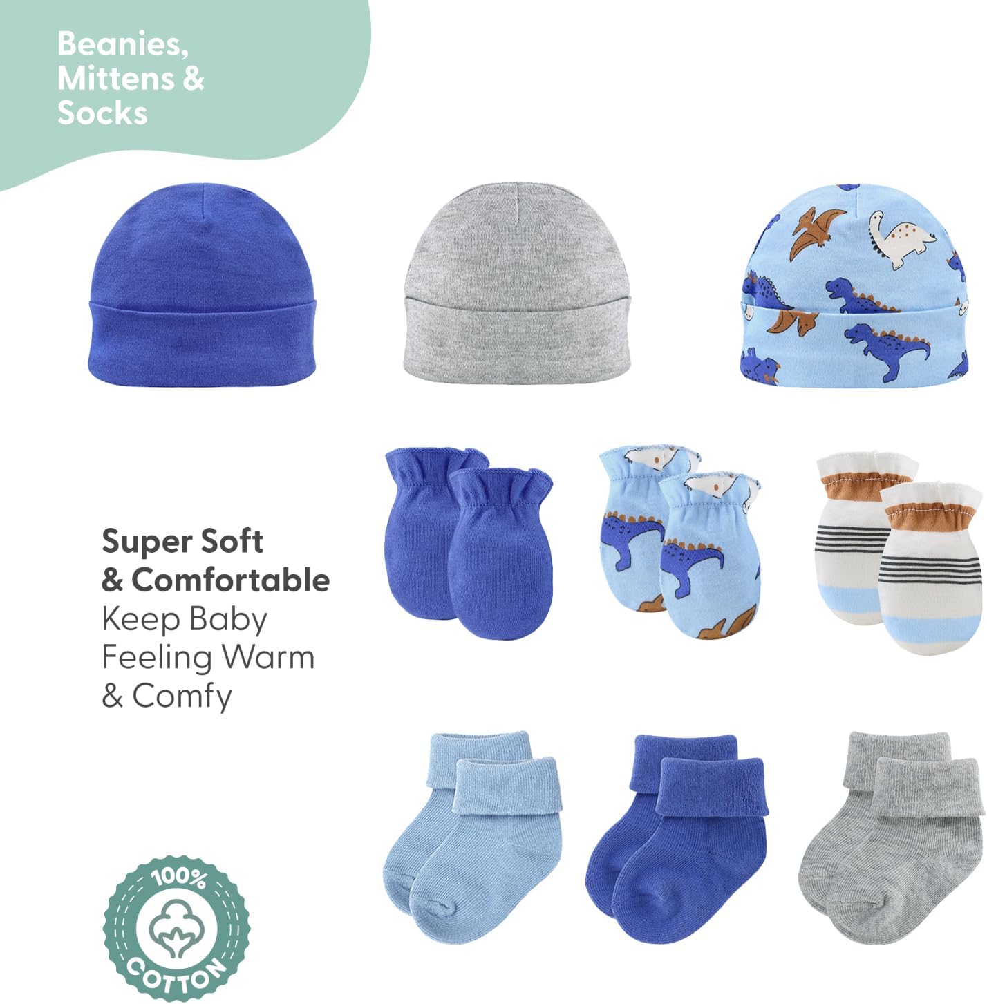 The Peanutshell Baby Layette Gift Set for Boys 0-3 Months
