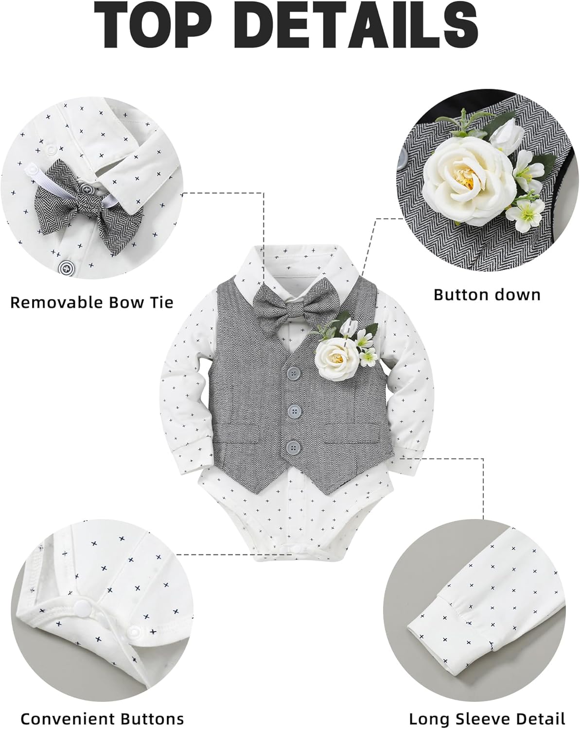 CocoRARA Baby Boy Tuxedo weaken Outfit Set