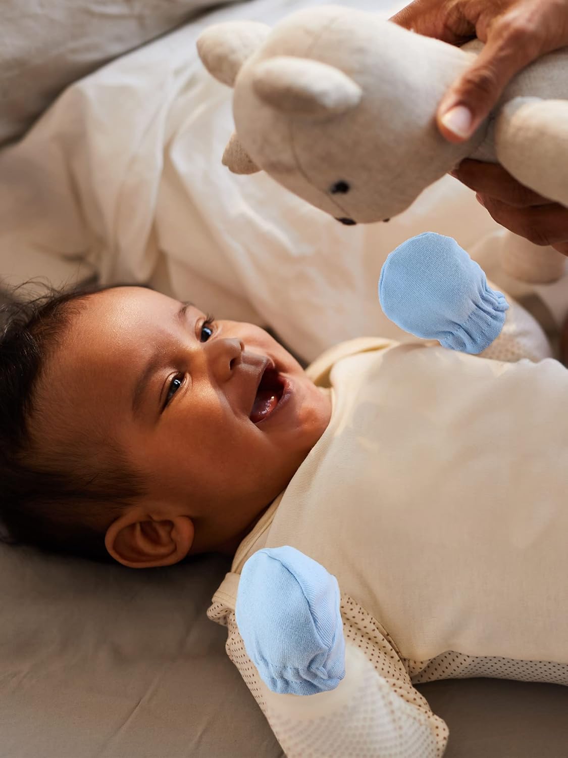 Adjustable 12-Piece Baby Mittens