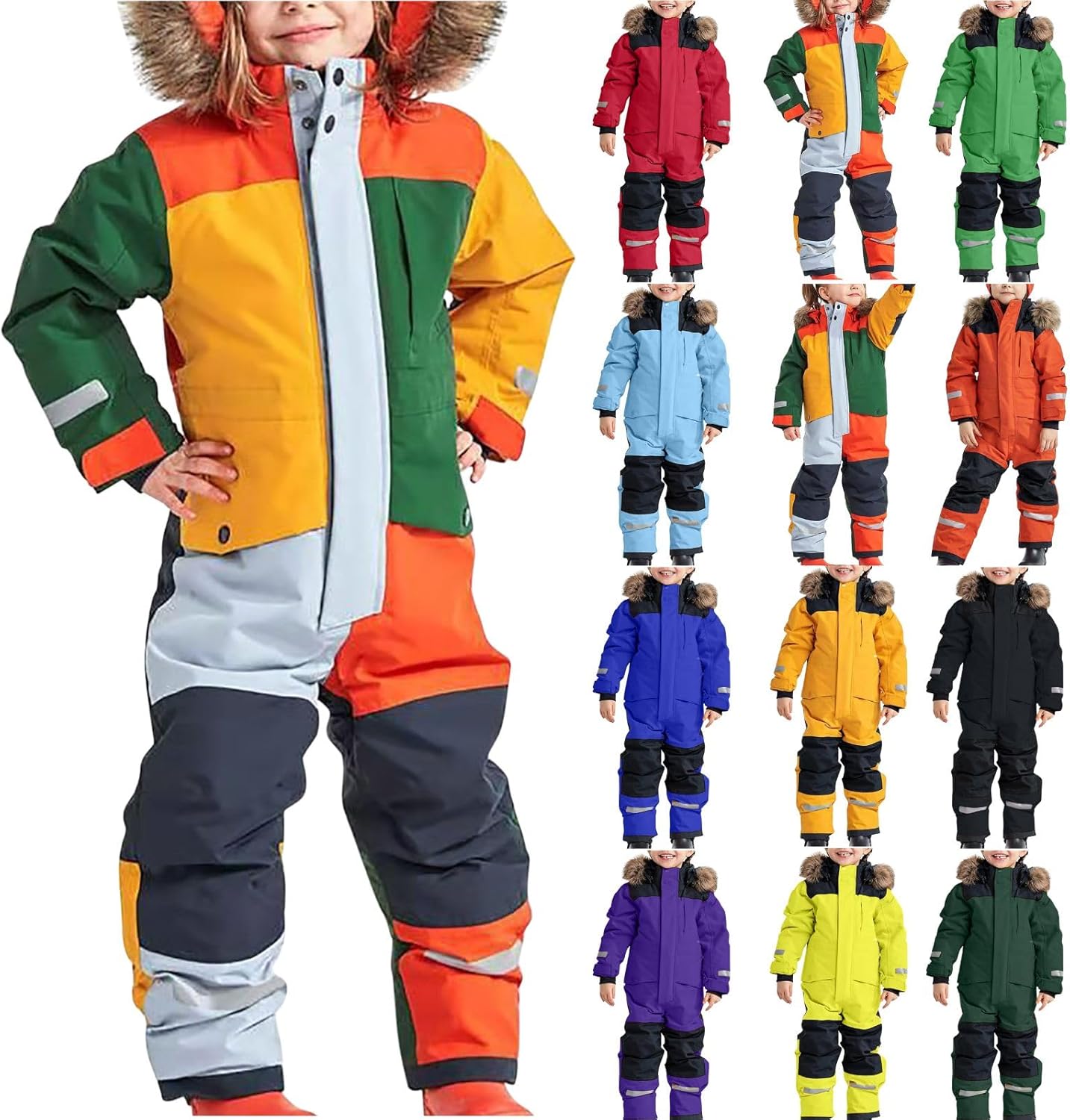 Cool Kids Ski Suits - Waterproof Warm One-Piece