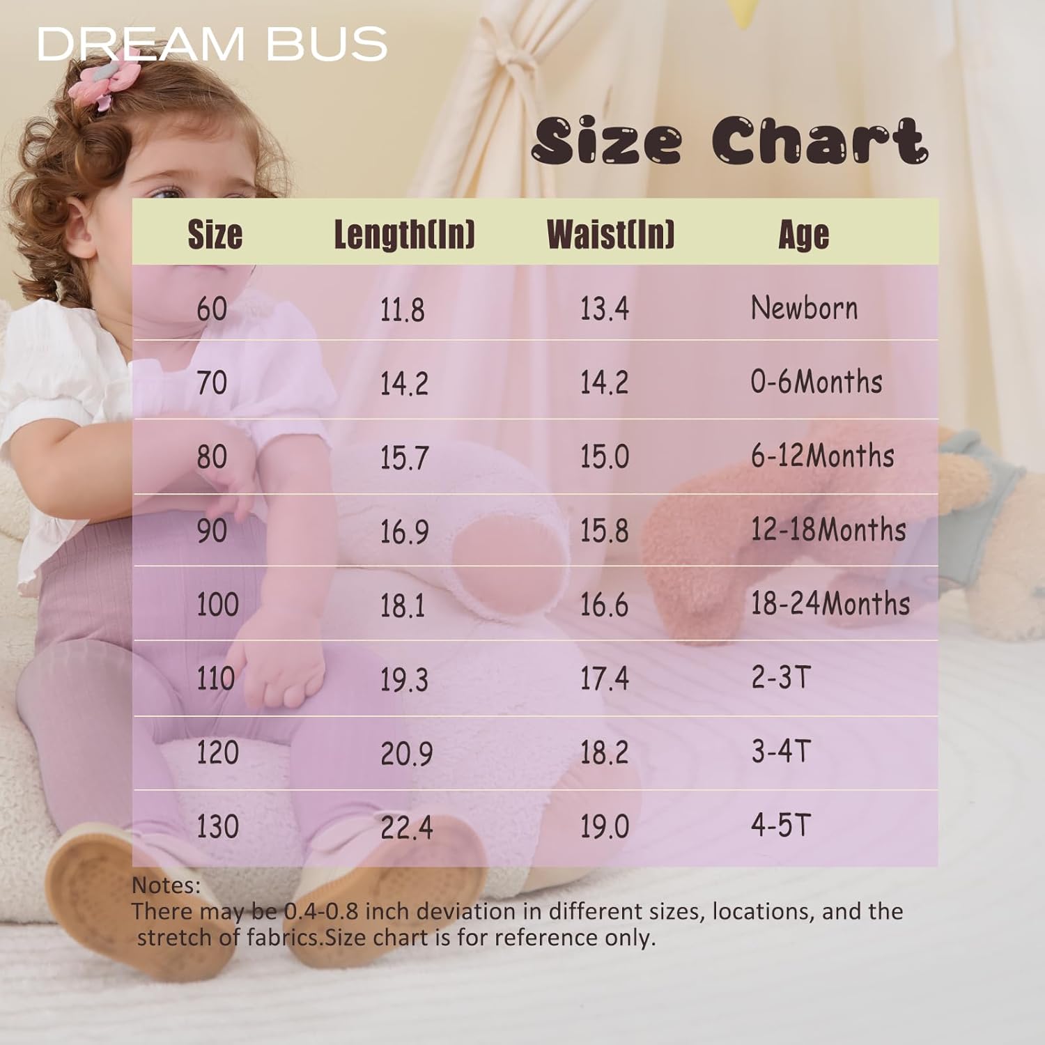 DREAM BUS 5-Piece Toddler Girl Pants