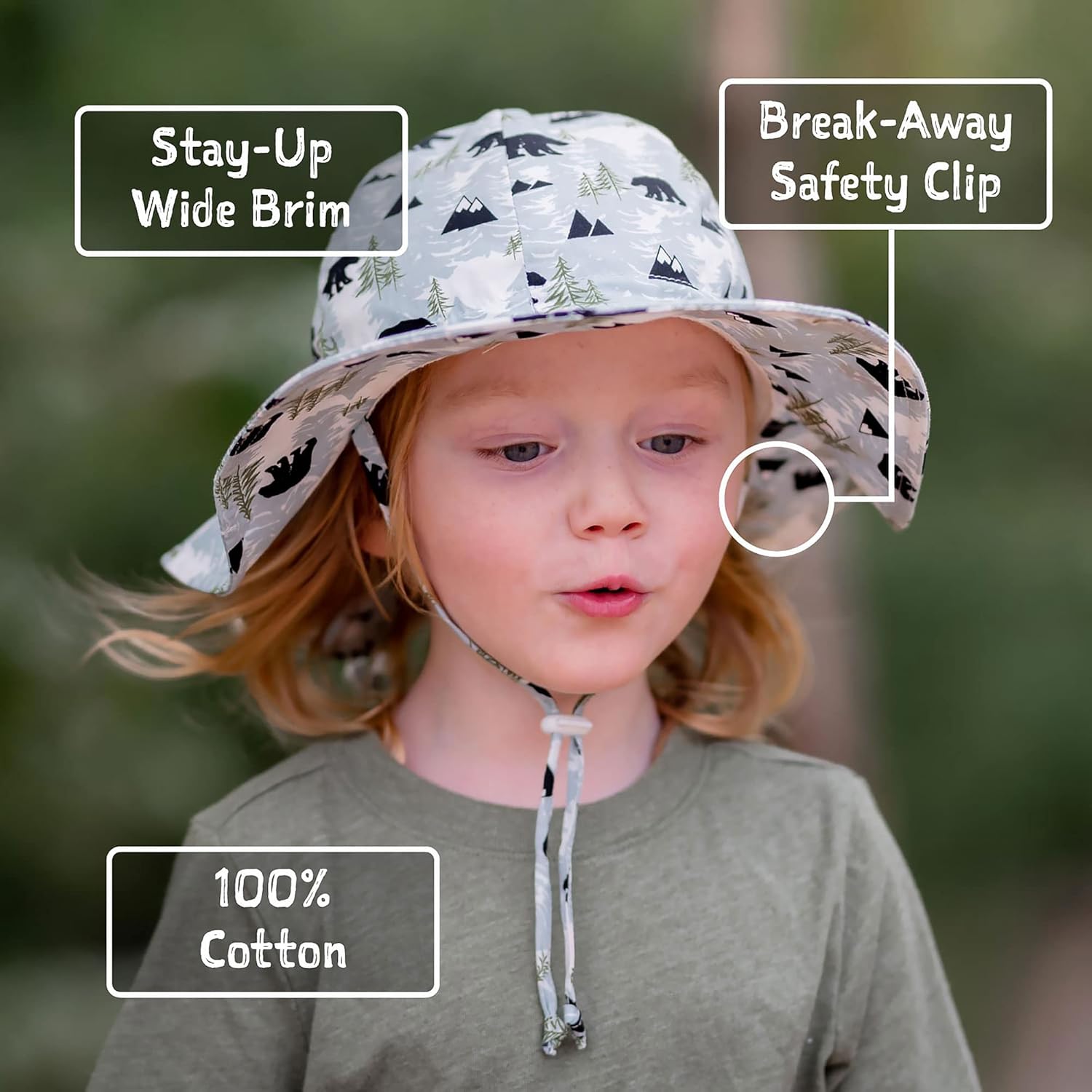 Adjustable UPF 50 Sun Hat for Kids