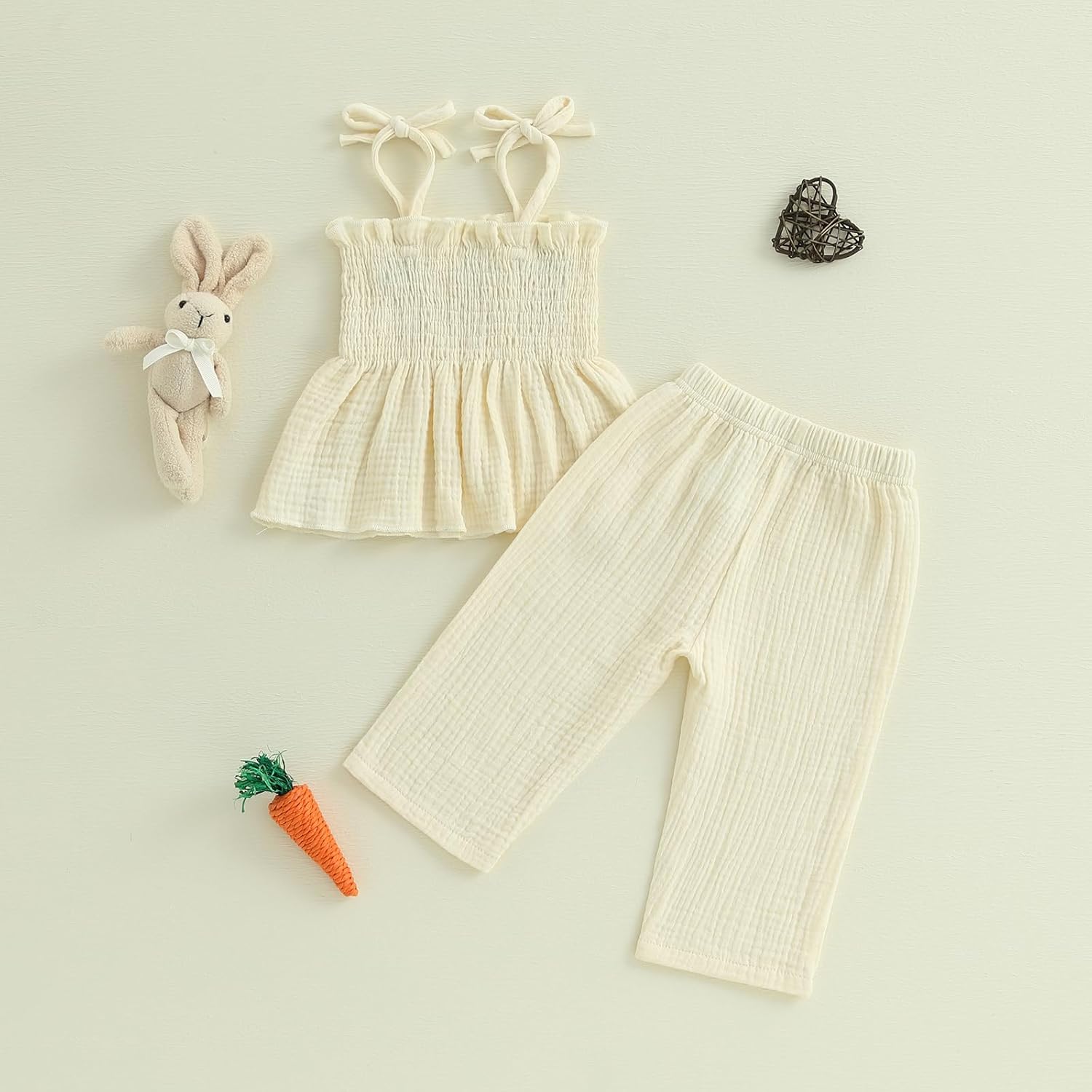Easter Dress for Toddler Girl Cute Printed Oblong Set