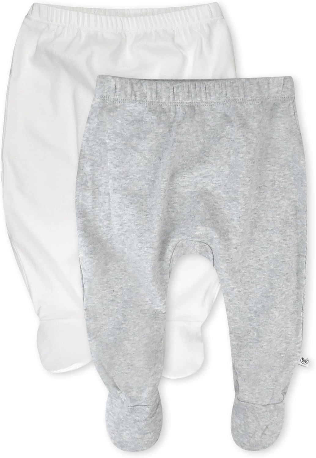 2-Pack HonestBaby 100 Organic Cotton Roomy Fit Footed Pants for Baby