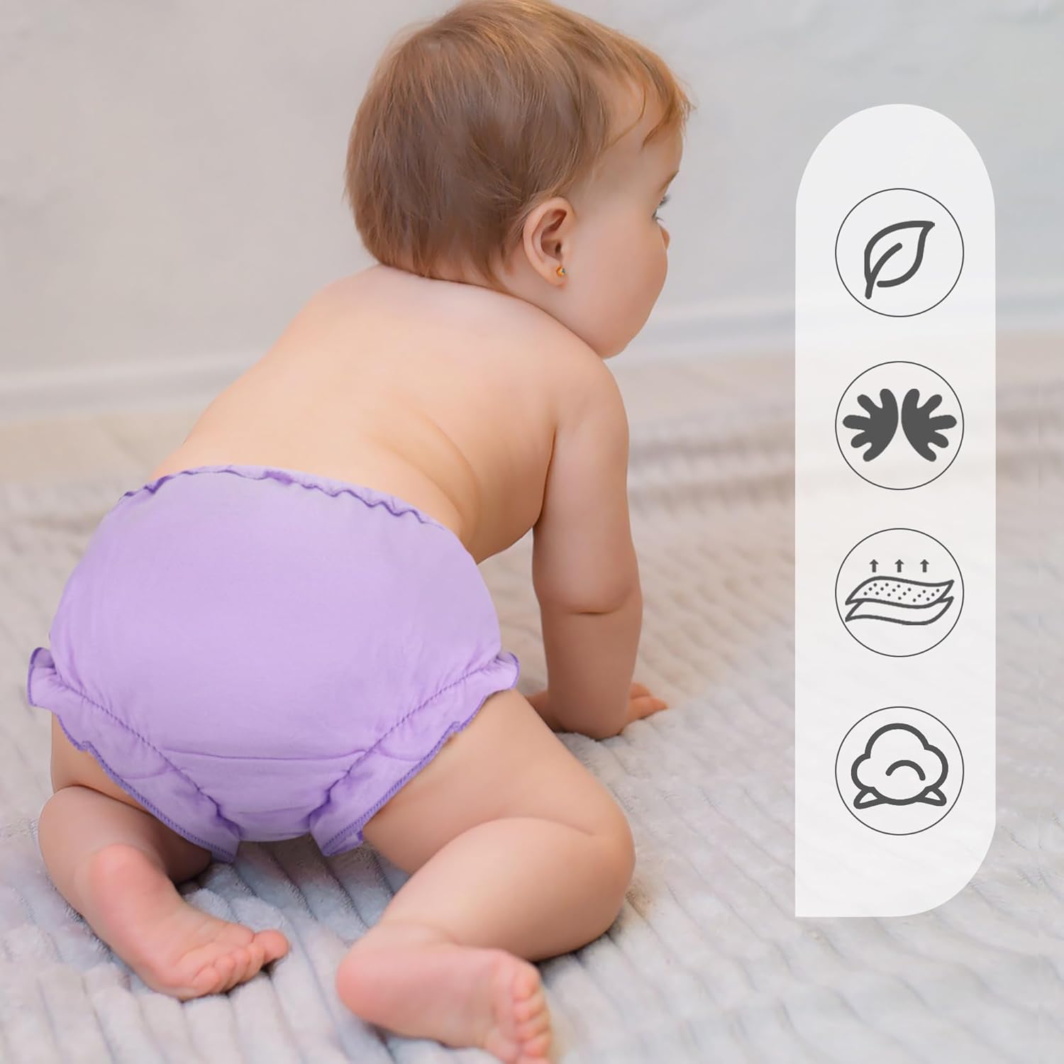 SOFT COTTON BABY Bloomers Diaper Covers for Toddler Girls