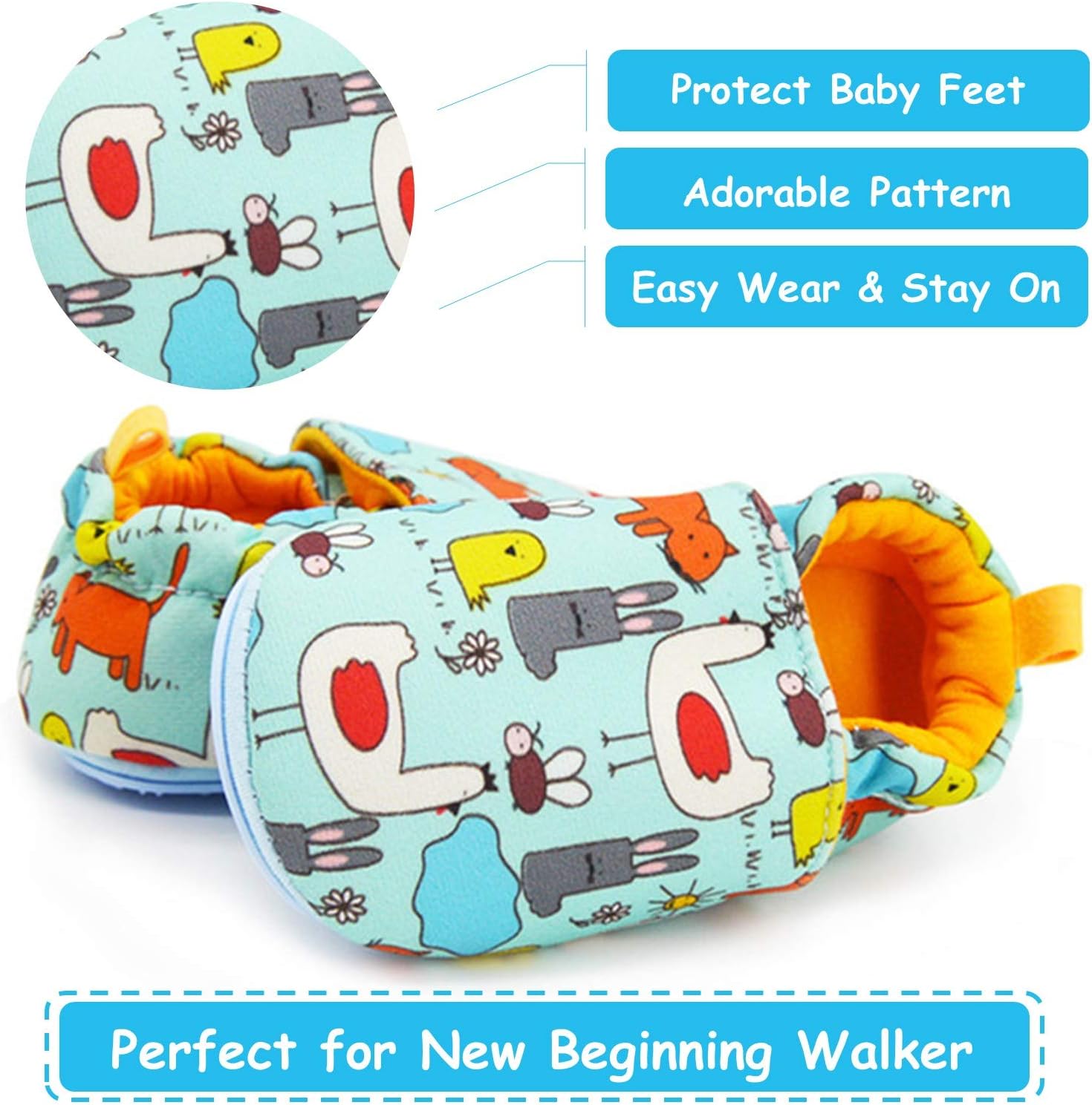 Timatego Toddler Safety Slipper Moccasin 6-24 Months