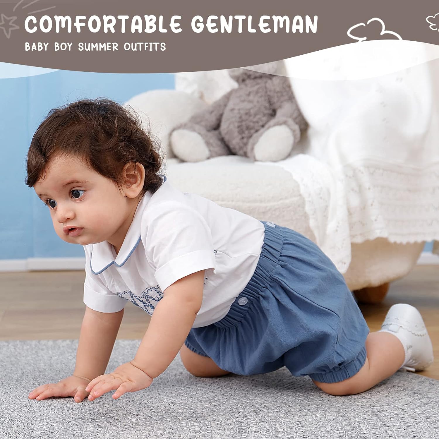 Booulfi Toddler Boy Summer Outfits Perfect for Weddings Birthdays