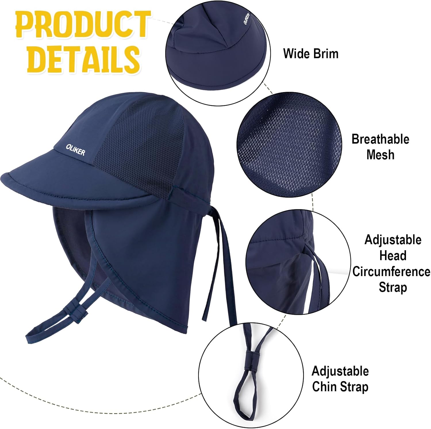 Adjustable UV-Protected Baby Sun Hat Set for Toddler