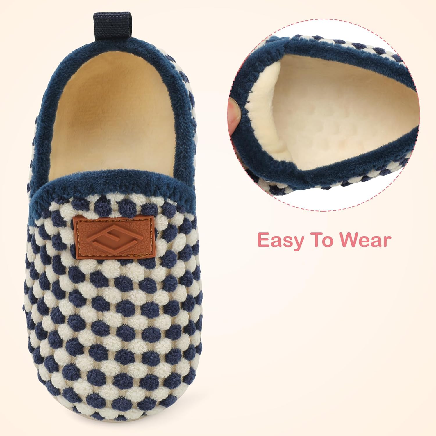 Lefflow Toddler Slippers for Boys Girls Lightweight Comfortable House Shoes