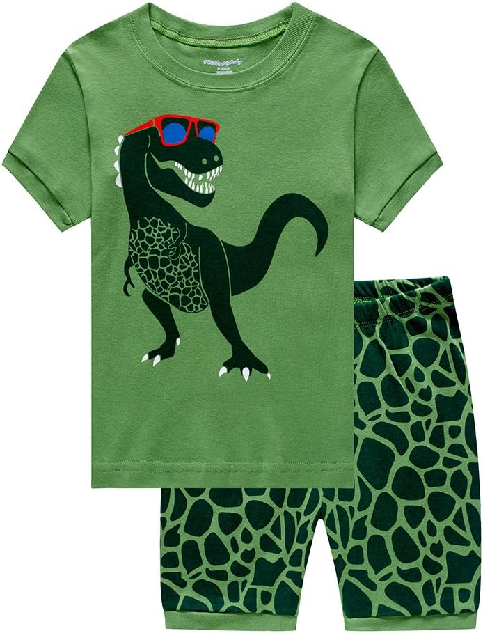 Popshion Boys Pajamas Dinosaur Design Soft Cute Sleepwear for Kids