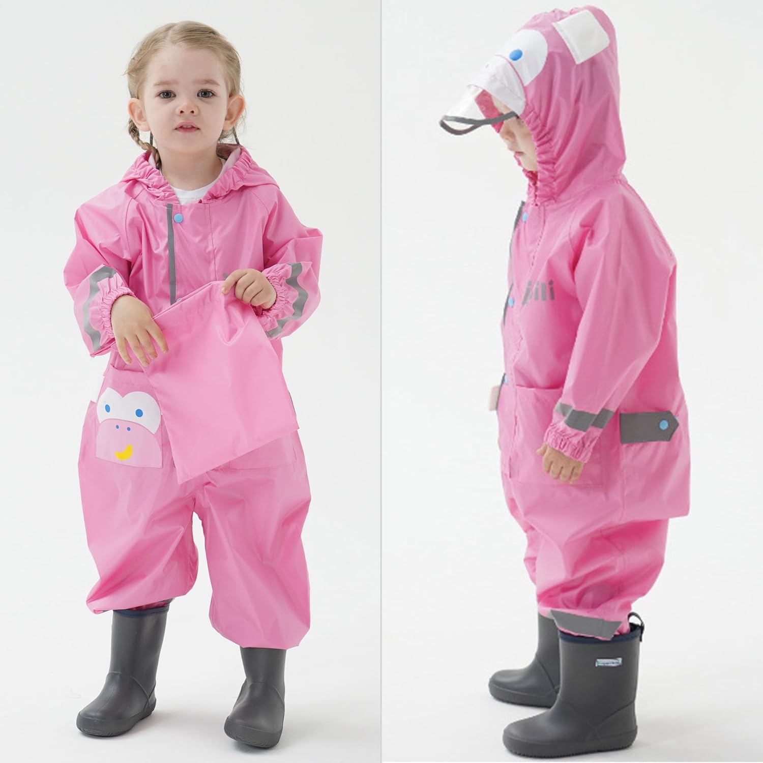 Fewlby Kids Toddler Waterproof Rain Jacket