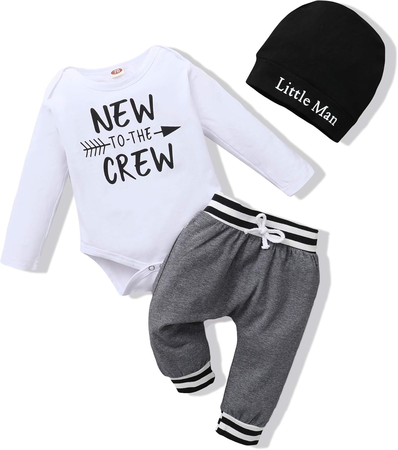 Newborn Baby Boy Clothing Set New to the Crew Outfit