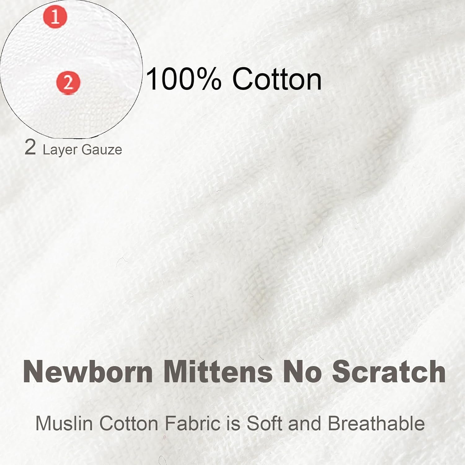 Soft Safe Newborn mittens 6-Pack for Boys Girls