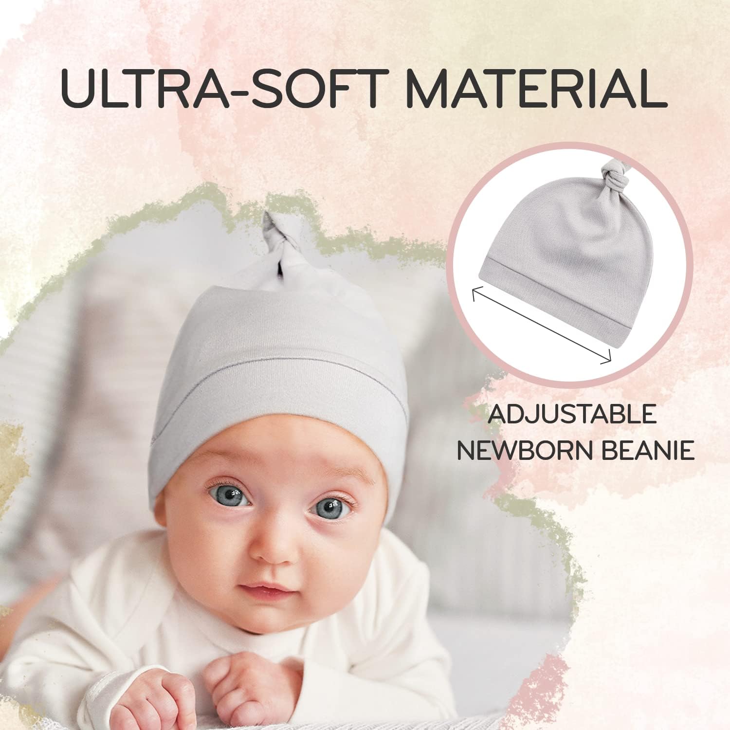 KiddyCare Organic Cotton Newborn Baby Hospital Hat for Boys and Girls